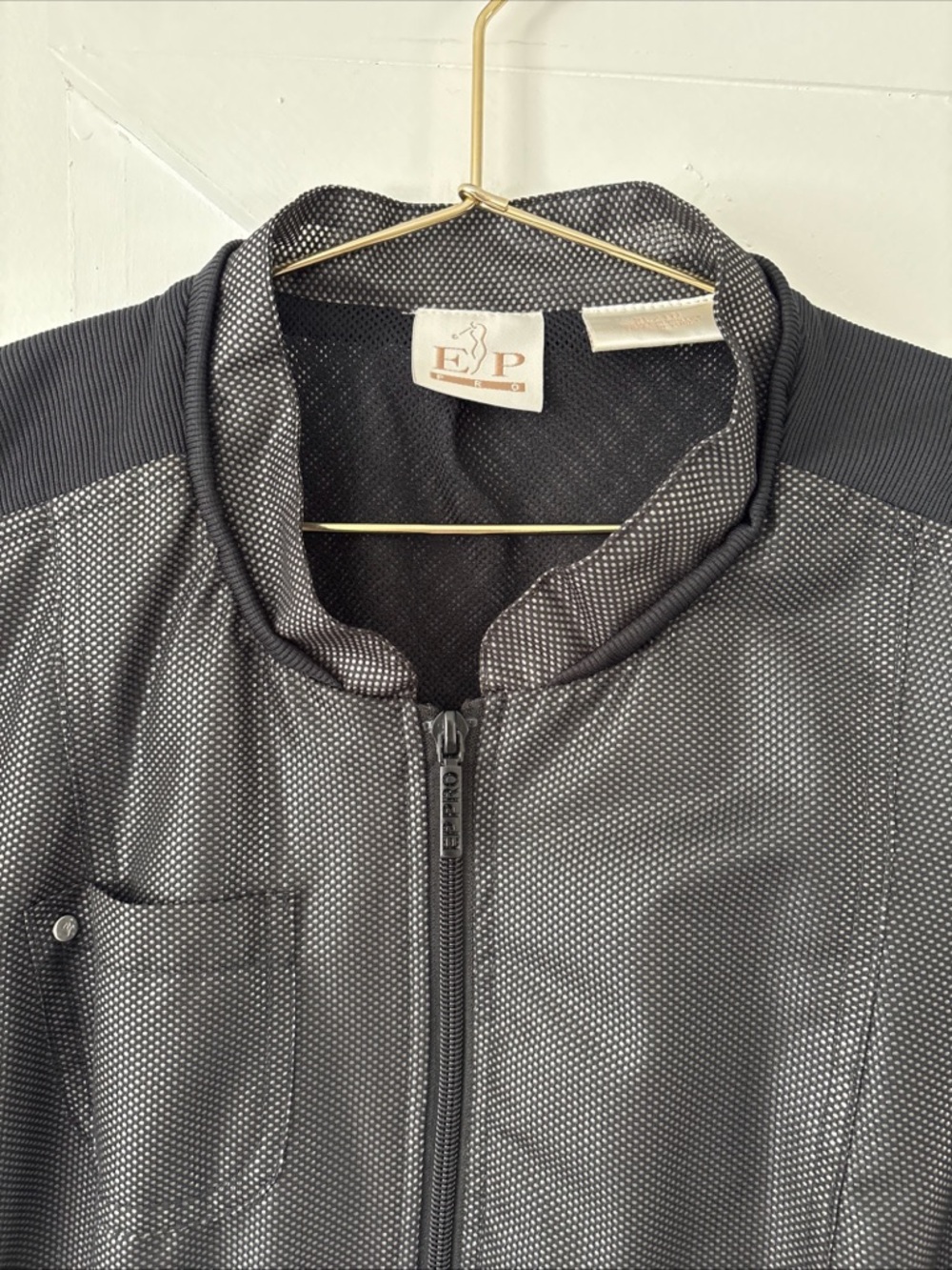 EP Pro Golf Vest Size XL Full Zip Mock Neck Sports Zip Pockets Black Active - Picture 3 of 16